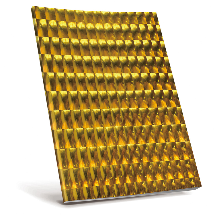 Holographic Selfadhesive Book Cover Aqua Yellow