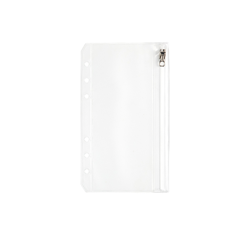 Binder Pockets with Metal Zipper, 6 Holes, A5, A6 Size,Binder Pockets