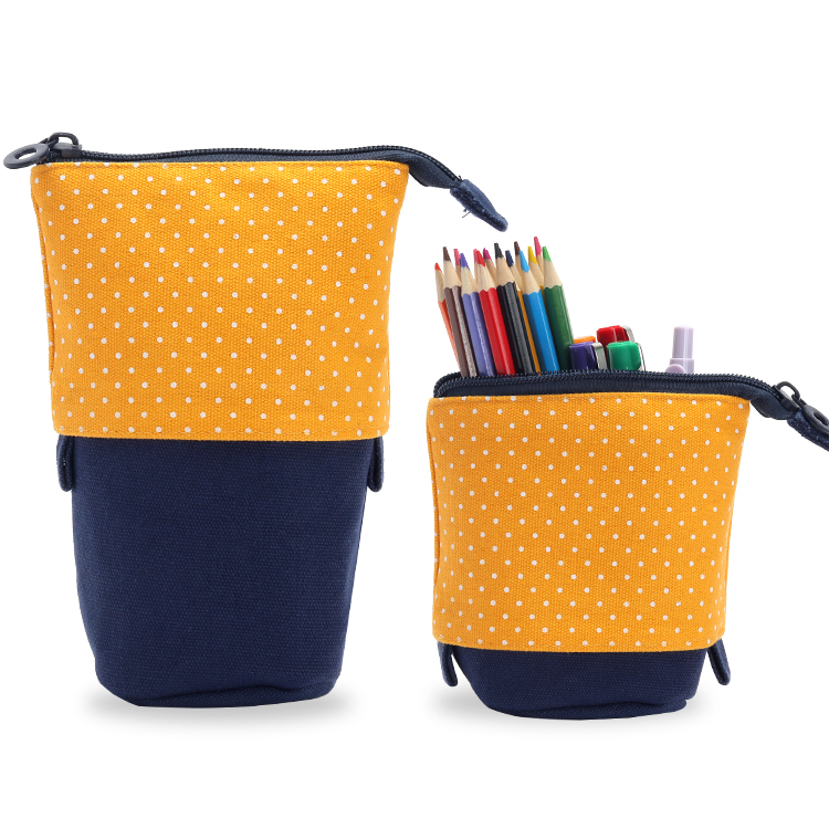 Popup Pencil Case,Yellow+Indigo,Pencil Cases