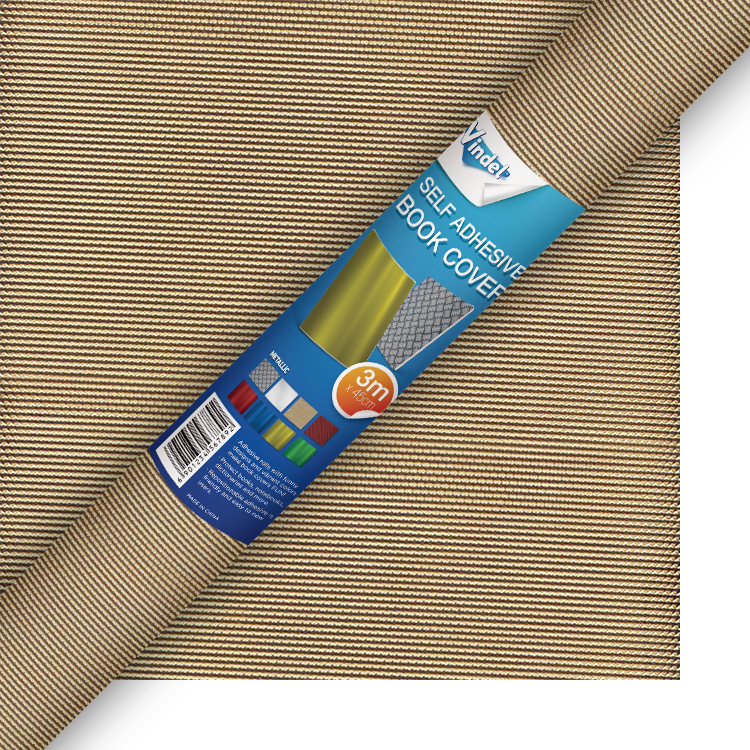 Metallic Selfadhesive Book Cover Gold Grainy