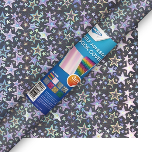 Holographic Selfadhesive Book Cover Stars
