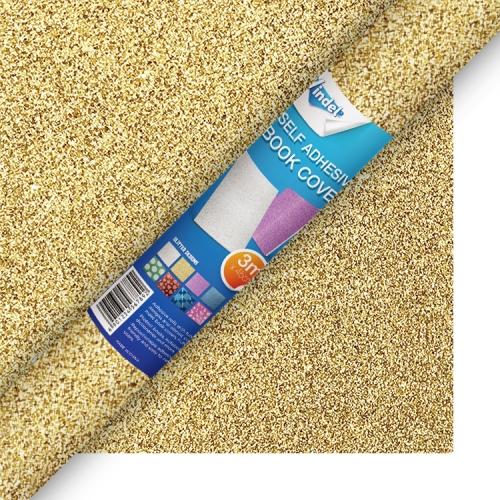 Glitter Self-adhesive Book Cover, Gold