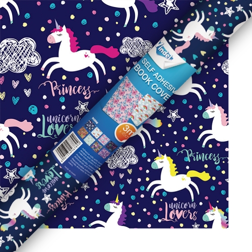 Selfadhesive Book Cover Unicorns