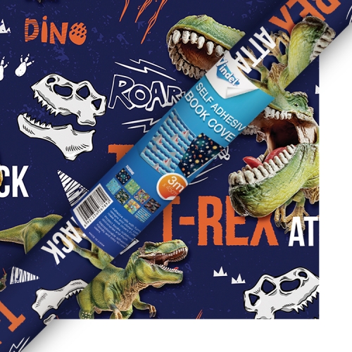 Selfadhesive Book Cover Dinosaur Attack