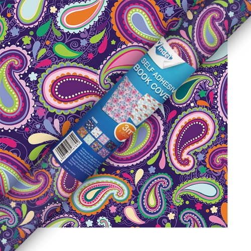 Selfadhesive Book Cover Paisley