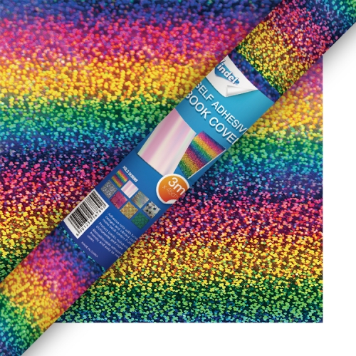 Holographic Self-adhesive Book Cover, Rainbow