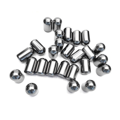 Tungsten carbide tips and teeth for rock drill button bits