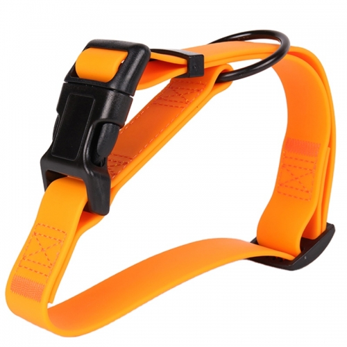OKEYPETS Eco-friendly Lightweight and Elegant Brightly Colored Waterproof Orange PVC Dog Collar