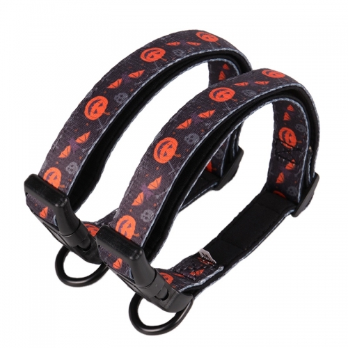 OKEYPETS Oem Custom Luxury Personalized Logo Adjustable Polyester Neoprene Halloween Pet Dog Collar