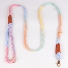 OKEYPETS High Quality Wholesale Dog Accessories Bright Color Cotton Rope Dog Leash Manufacturers Soft Pet Rope Lead