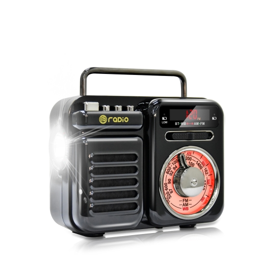 DaringSnail MD-096 Emergency NOAA Weather Radio Solar Crank Digital Radio with User Manual Cell Phone Charger SOS