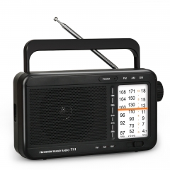 AM/FM/SW Portable Radio Battery Operated Radio by 3X D Cell Batteries Or AC Power, Transistor Radio with and Big Speaker, Standard Earphone Jack, Larg