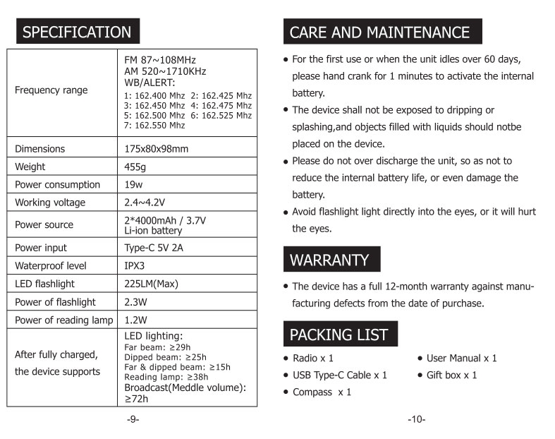 Runningsnail MD-091 user manual