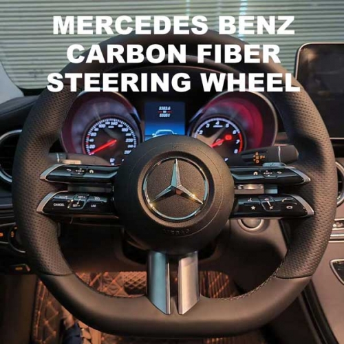 Custom Exclusive Carbon Fiber Steering Wheel with LED Race Digital Display for Mercedes Benz