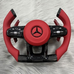 Custom Exclusive Carbon Fiber Steering Wheel with LED Race Digital Display for Mercedes Benz