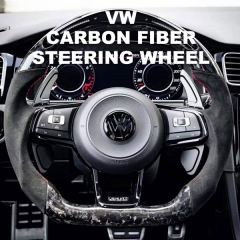 Wholesale Price Sports Volkswagen VW Upgraded and Modified Carbon Fiber Steering Wheel with LED Display Optional