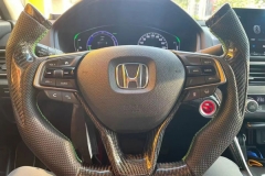 Honda Genuine Leather Carbon Fiber Steering Wheel With Engine Start Switch Drive Button Sport Multi-Function