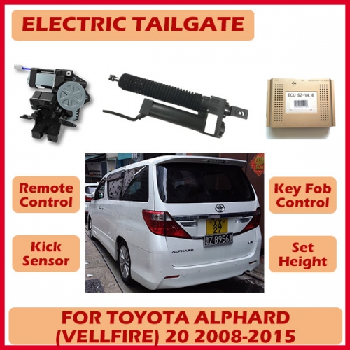 Hot sales auto body parts Toyota Alphard 20 tailgate lifts with foot sensor