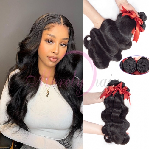 Brazilian Hair 12A Double Weft Natural Color Body Wave 3 Bundles  Human Hair Bundles Human Hair Extension