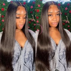 5X5 Transparent Lace Closure with 36 38 40inch Top Quality 12A Brazilian Straight Hair Human Hair 3 Bundles