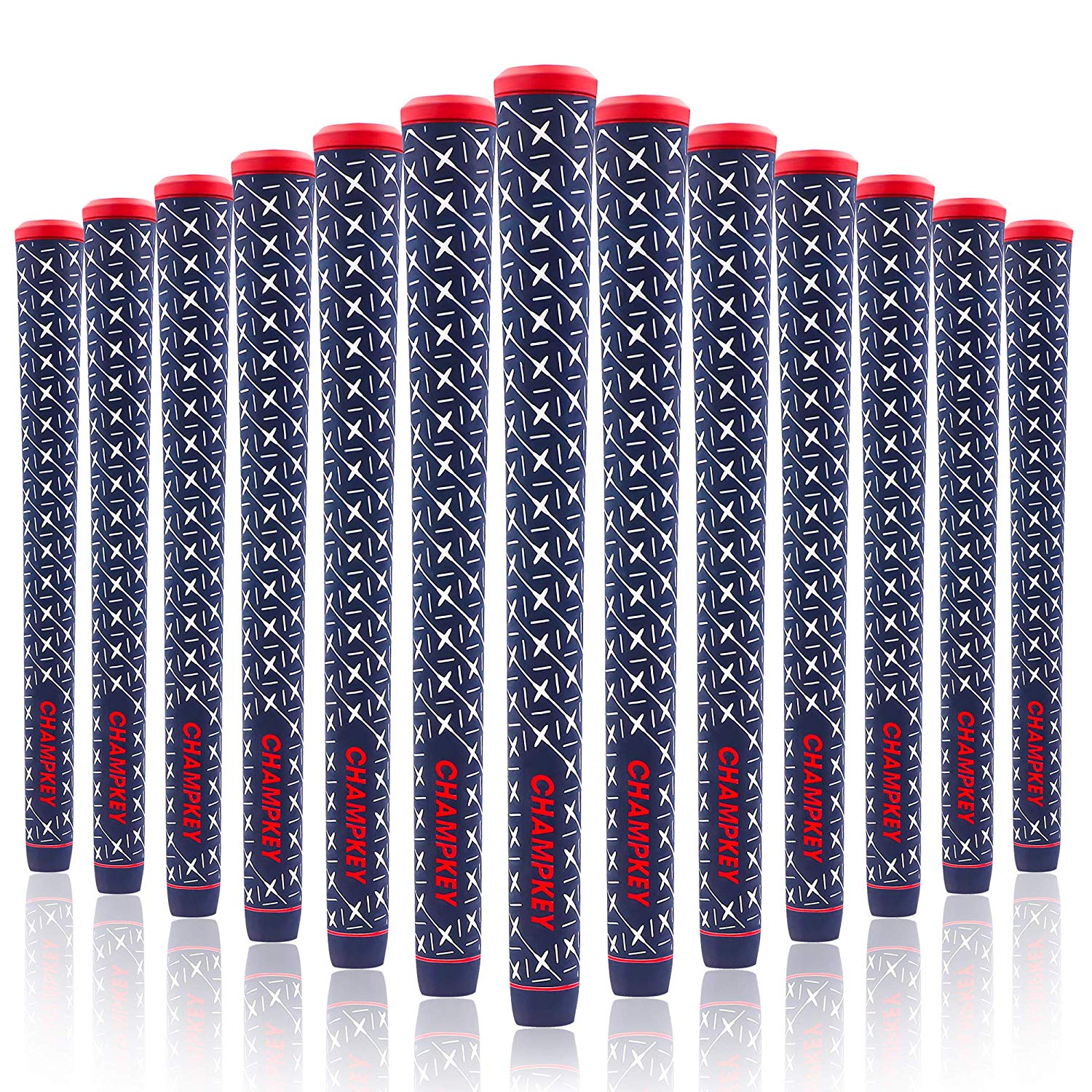 Champkey X Rubber Golf Grips Set of 13(All Repair Kits Included) Large Lower Hand Rubber Golf