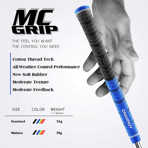 Champkey Multi Compound Golf Grips Set of 13(Free 15 Tapes