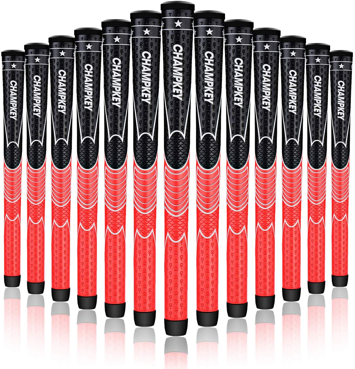 Champkey STP Polymer Golf Grips Set of 13 (Free 15 Tapes Included)