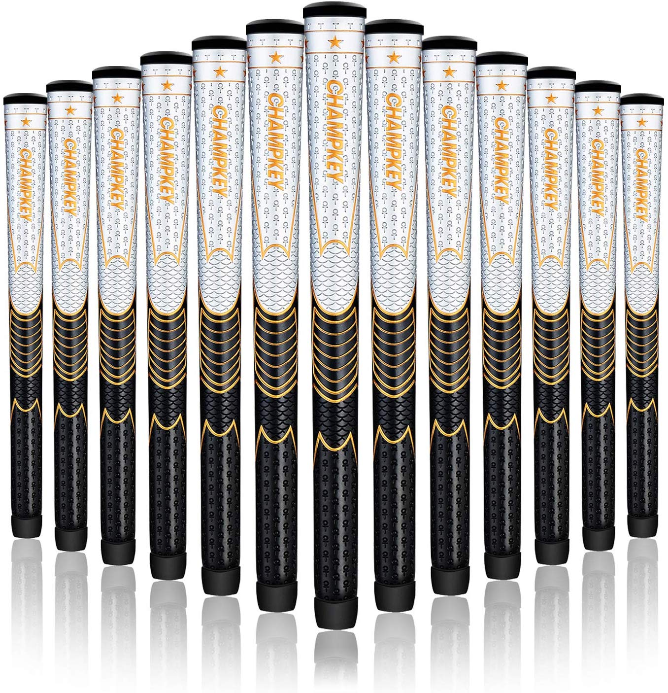 Champkey STP Polymer Golf Grips Set of 13 (Free 15 Tapes Included)