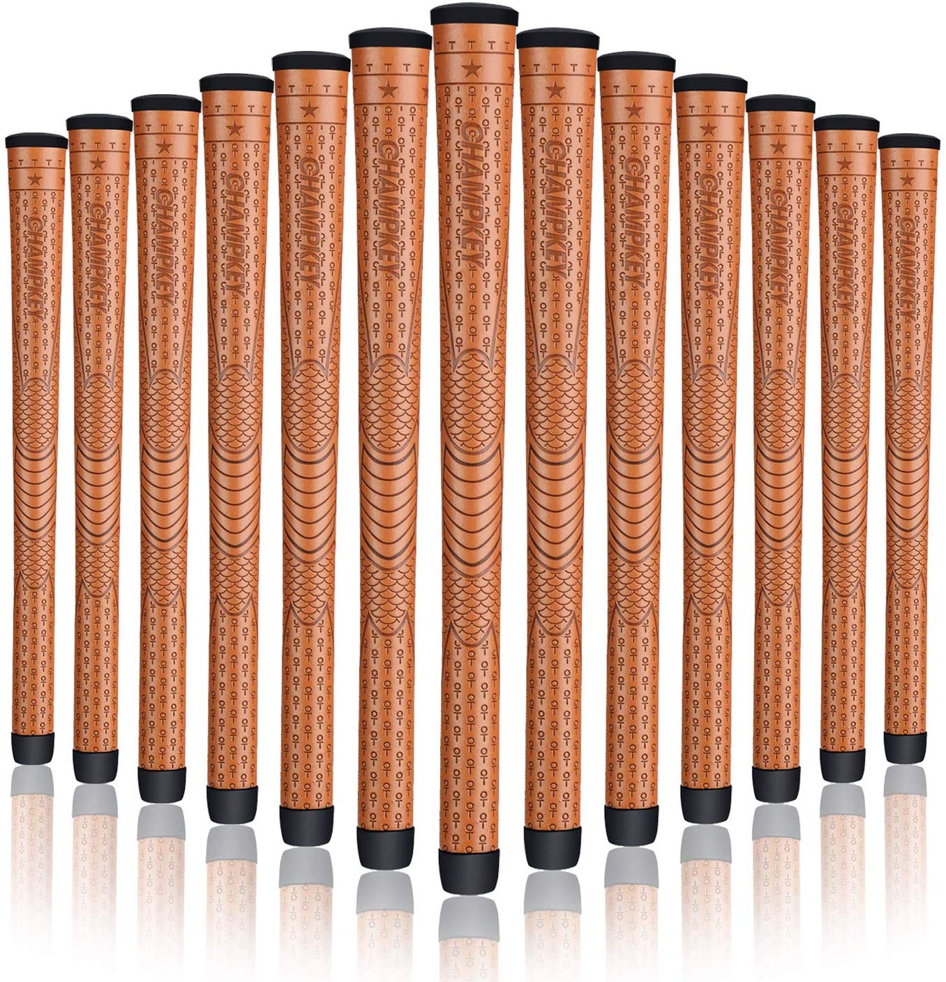 Champkey STP Polymer Golf Grips Set of 13 - (Free 15 Tapes Included)