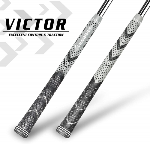 Champkey Victor Hybrid Golf Grips Single Packaging All Weather Control and High Feedback Golf Club Gri