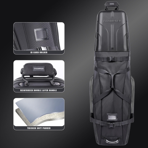 CHAMPKEY Premium Soft-Padded Golf Travel Bag with Anti-Impact