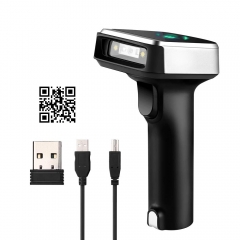 Eyoyo 1D 2D QR Wireless Barcode Scanner, Compatible with Bluetooth Function & 2.4GHz Wireless & Wired Connection, CCD PDF417 Data Matrix Bar Code Reader for iPad, iPhone, Android Phones, Tablets