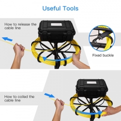 Eyoyo WF92 Pipe Pipeline Inspection Camera 20M/65ft Drain Sewer Industrial  Endoscope Video Plumbing System with 7 Inch LCD Monitor 1000TVL DVR Record