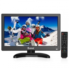 Eyoyo 12 inch Small TV Portable HDMI Monitor Kitchen TV with 1920x1080 IPS LCD Screen Display w/TV/HDMI/VGA/AV-BNC/USB Inputs & Dula Loud Speakers & Remote Control