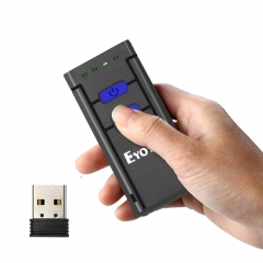 Eyoyo Mini 1D Wireless Barcode Scanner,Compatible with Bluetooth Function & 2.4GHz Wireless & Wired Connection, Portable Barcode Reader Work With Windows, Mac,Android, iOS Phones, Tablets or Computers