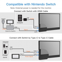 Eyoyo 13.3 inch Touchscreen Monitor 1920x1080 IPS Portable HDMI Monitor Second Monitor Mini PC Screen w/USB-C Input Compatible with Smartphone Xbox One PS4 Switch Raspberry Pi