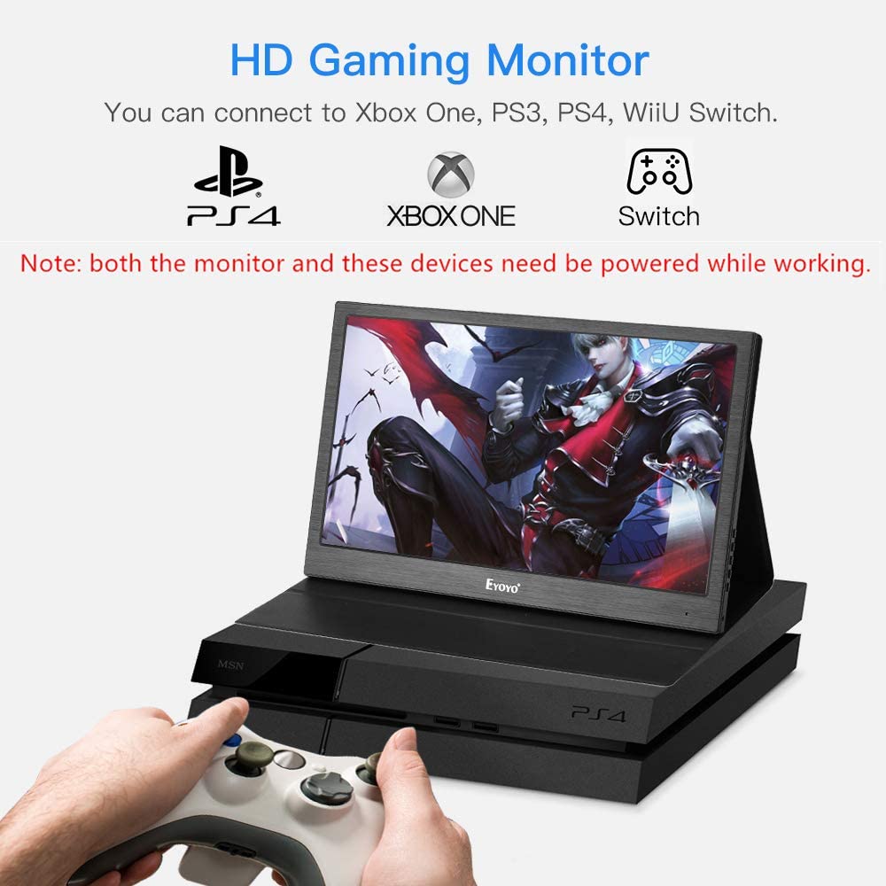 Eyoyo 13" inch Portable HDMI Monitor 2K 2560x1440 IPS Gaming Second Screen for Laptop PC Compatible with PS4, Xbox One,