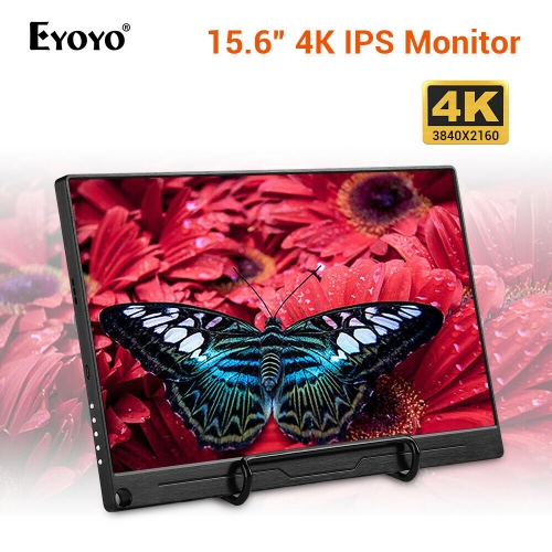 Eyoyo EM15L 15.6" 4K HDR IPS Monitor 178°Wide Angle Second Screen USB-C Display Screen
