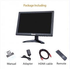 Eyoyo 10 inch Monitor HDMI LCD Monitor 1920x1200 16:10 IPS Screen Display with BNC VGA AV Output for CCTV DVD PC Laptop DVR Built-in Loudspeakers