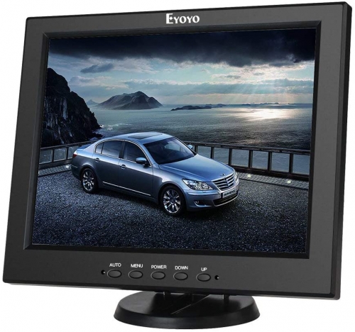 Eyoyo 12 Inch HDMI Monitor with BNC VGA AV HDMI Input 800x600 Portable 4:3 TFT LCD Mini HD Color Video Screen with Bulit-in Speaker