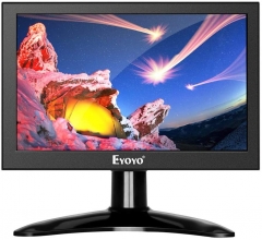 Eyoyo 7 inch Small HDMI LCD Monitor Portable IPS Screen 1280x800 16:10 Support HDMI VGA AV BNC Inputs
