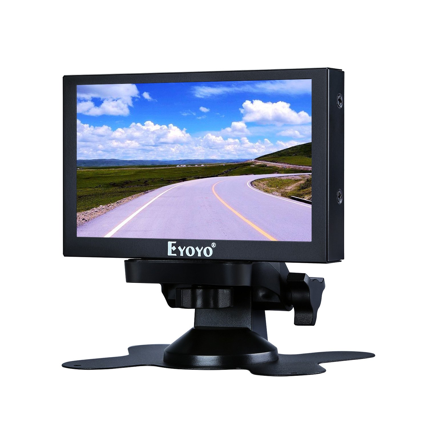 Eyoyo 5 inch Mini Monitor HD 800x480 16:9 TFT LCD Screen Display with BNC  VGA AV HDMI Input, Built-in Speaker,Small LCD Monitor
