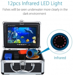 Eyoyo EF07 Ice Fishing Camera 7 inch LCD Monitor 1000TVL Camera 15M/30M/50M Cable 12pcs IR Infrared LEDs