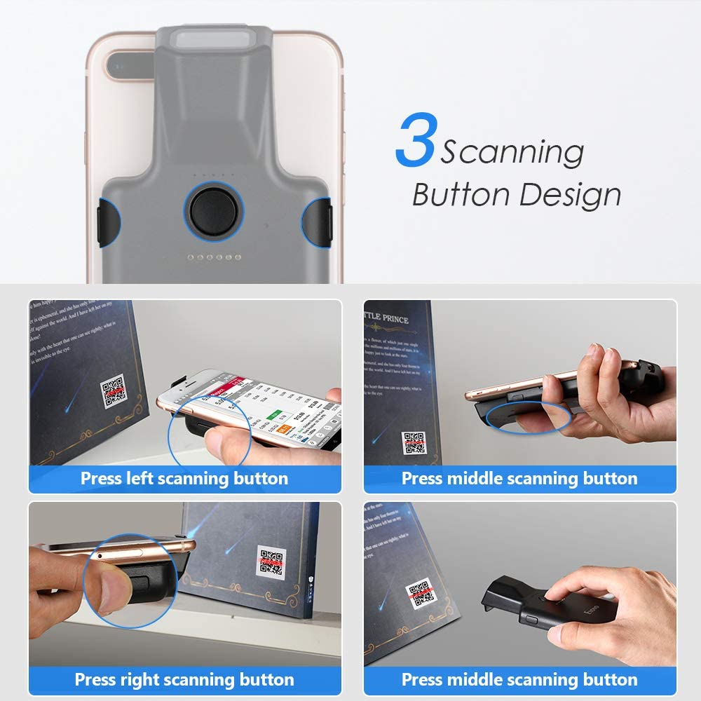 thumbnail interactive-video image 1 of Eyoyo 2D Bluetooth Barcode Scanner - Wireless QR Code Reader With 2000mAh Battery 1 of 6