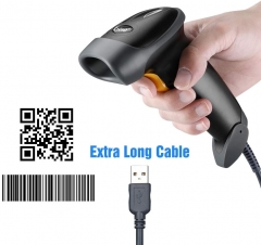 Eyoyo EY-H2 Handheld USB 2D Barcode Scanner QR PDF417 Data Matrix 1D Bar Code Scanner Wired Barcode Reader with USB Cable for Mobile Payment, Convenience Store, Supermarket, Warehouse