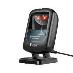 Eyoyo EY-2200C 2D Hands-Free Barcode Scanner, Omnidirectional USB Wired Desktop Barcode Reader 1D 2D PDF417 Data Matrix Bar Code Reader with Automatically Scanning for Retail Store Supermarket Mall Business