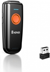 Eyoyo 1D Linear Wireless Barcode Scanner Bluetooth,Fast&Accurate Scanning,Volume Adjust Button,Battery Level Indicator,Mini Portable Pocket Inventory Bar Codes Reader for Computer, Android, iOS Phones