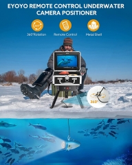 Eyoyo Underwater Fishing Camera Panner Positioner 360° Degree Rotation Tripod for Ice Fishing w/ Remote Control Metal Housing, Applicable to Ice Holes Smaller Than 10 inch