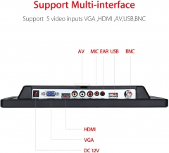 Eyoyo 12 inch HD 1920x1080 IPS LCD HDMI Monitor Screen Input Audio Video Display with BNC Cable for PC Computer Camera DVD Security CCTV DVR Home Office Surveillance