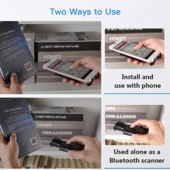 Upgraded Eyoyo 2D Bluetooth Android Barcode Scanner, Portable Back Clip Wireless 1D 2D QR Barcode Reader PDF417 Data Matrix Code Image Scanning Compatible with iPhone, iOS